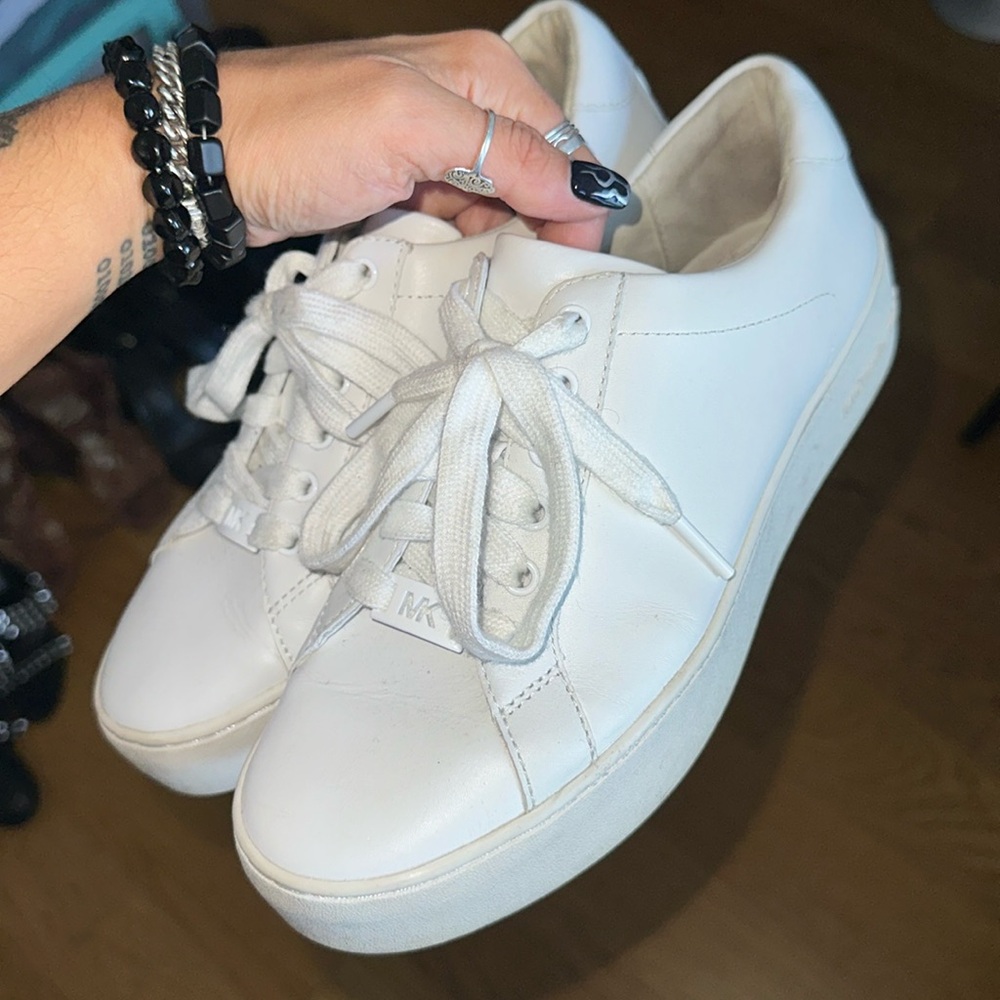 White Michael Kors Poppy Sneaker